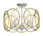 Minka-Lavery - 4025-679 - Five Light Pendant/Semi Flush - Chassell - Painted Honey Gold With Polish