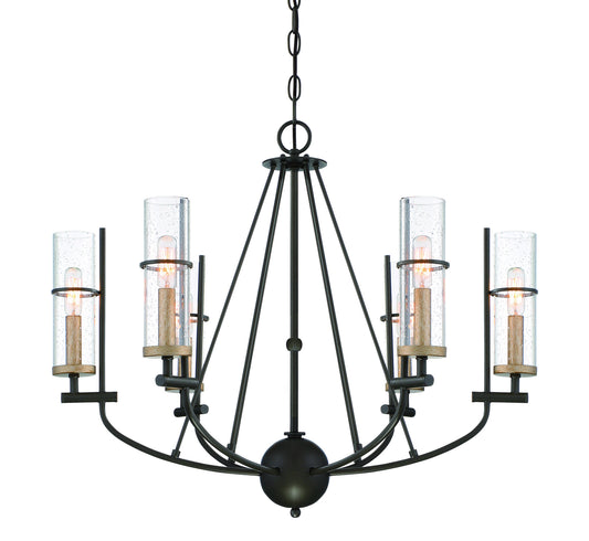 Minka-Lavery - 4087-107 - Six Light Chandelier - Sussex Court - Smoked Iron W/Aged Gold