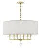 Crystorama - 8116-AG - Six Light Chandelier - Paxton - Aged Brass