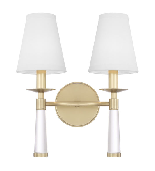 Crystorama - 8862-AG - Two Light Wall Sconce - Baxter - Aged Brass