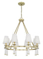 Crystorama - 8867-AG - Eight Light Chandelier - Baxter - Aged Brass