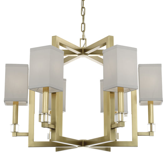 Crystorama - 8886-AG - Six Light Chandelier - Dixon - Aged Brass