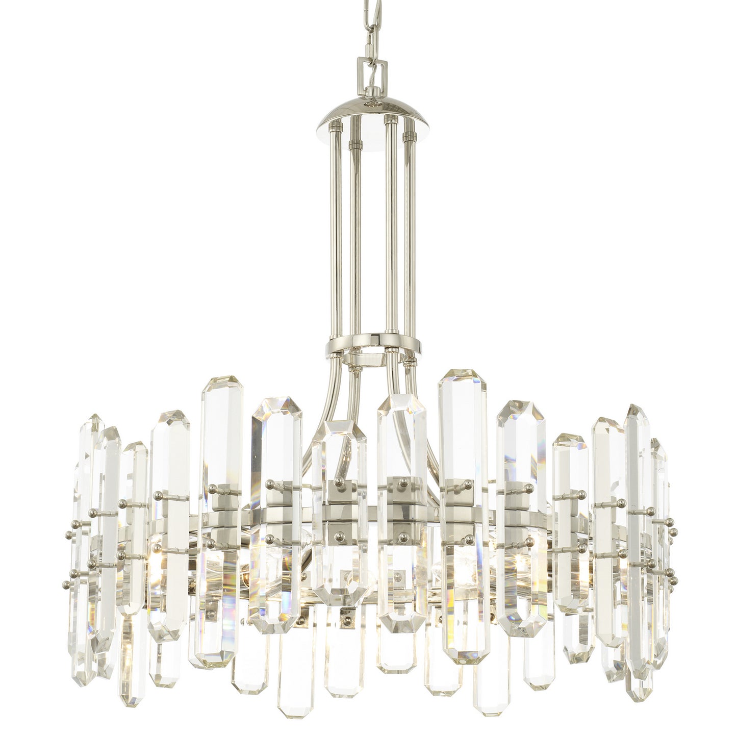 Crystorama - BOL-8888-PN - Eight Light Chandelier - Bolton - Polished Nickel