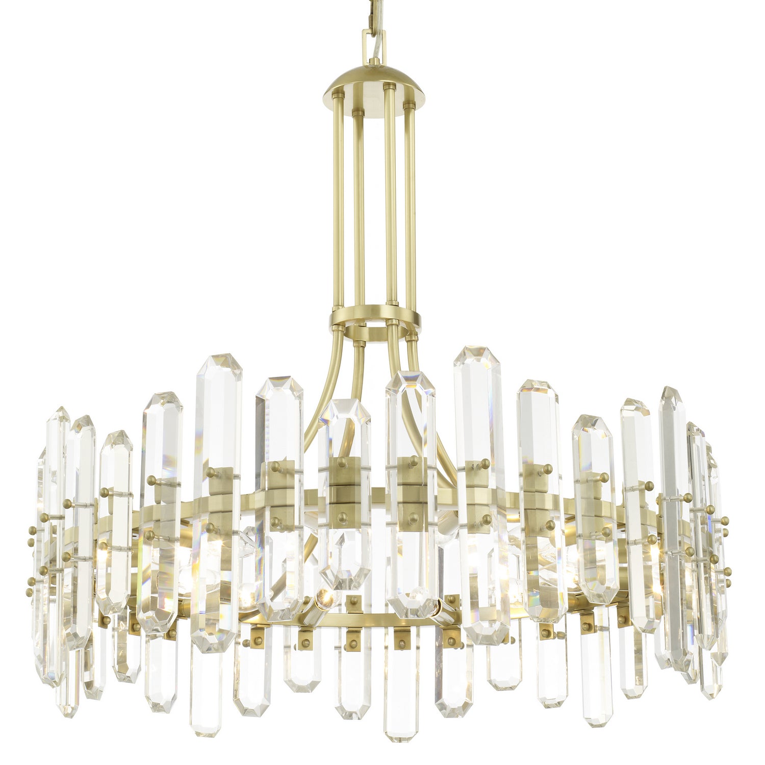 Crystorama - BOL-8889-AG - 12 Light Chandelier - Bolton - Aged Brass