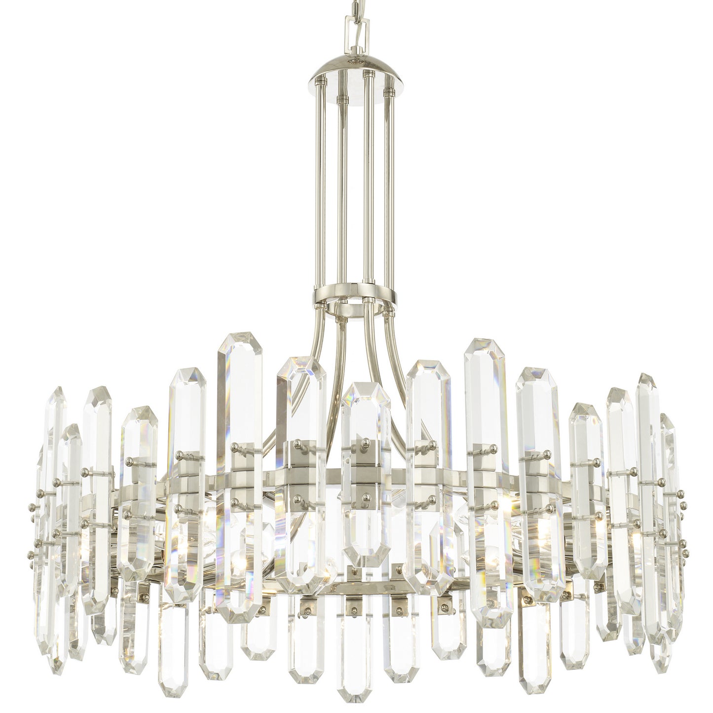 Crystorama - BOL-8889-PN - 12 Light Chandelier - Bolton - Polished Nickel