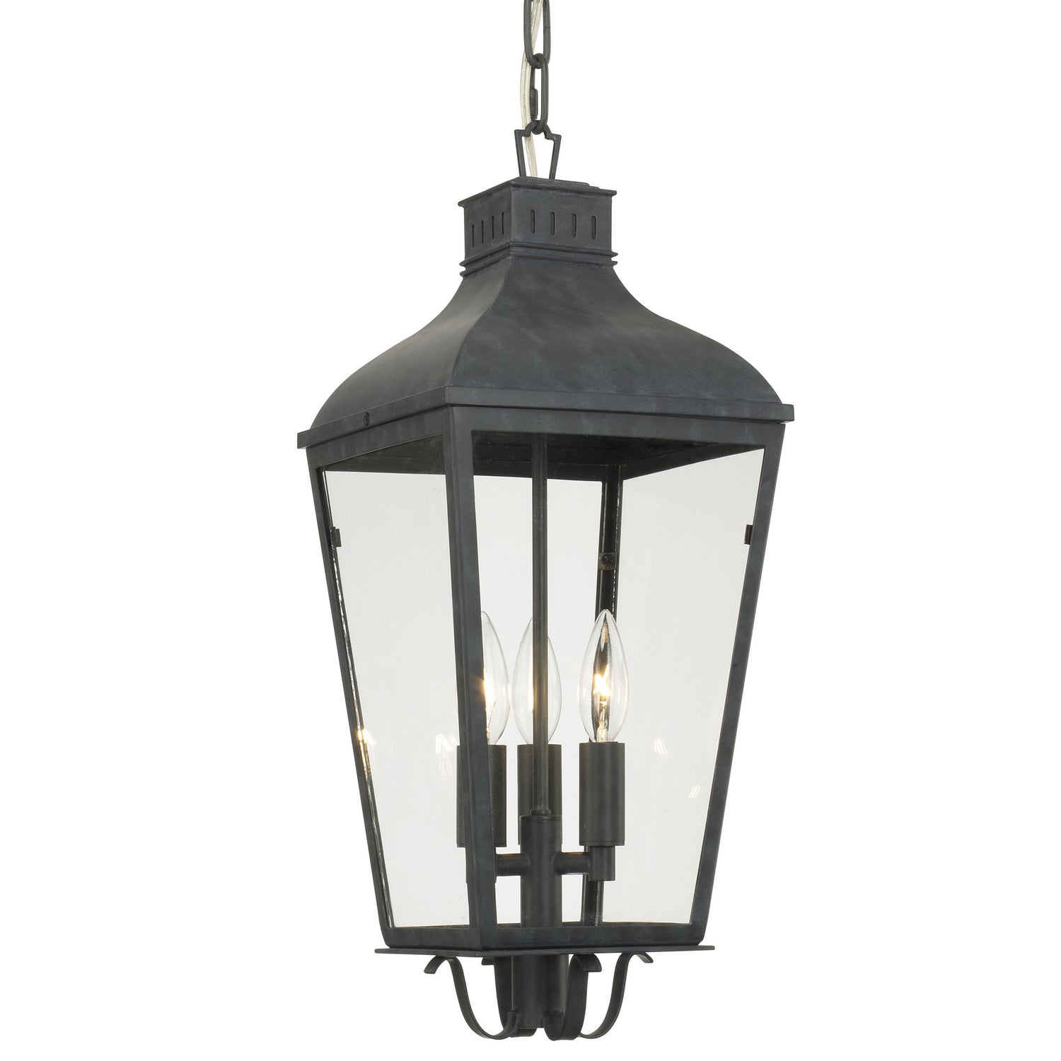 Crystorama - DUM-9805-GE - Three Light Outdoor Chandelier - Dumont - Graphite