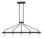 Designers Fountain - 94238-BK - Five Light Island Chandelier - Ravella - Black
