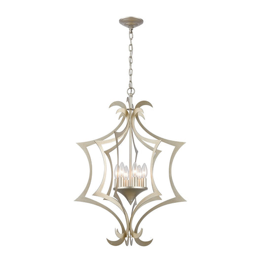 ELK Home - 12063/6 - Six Light Pendant - Delray - Aged Silver