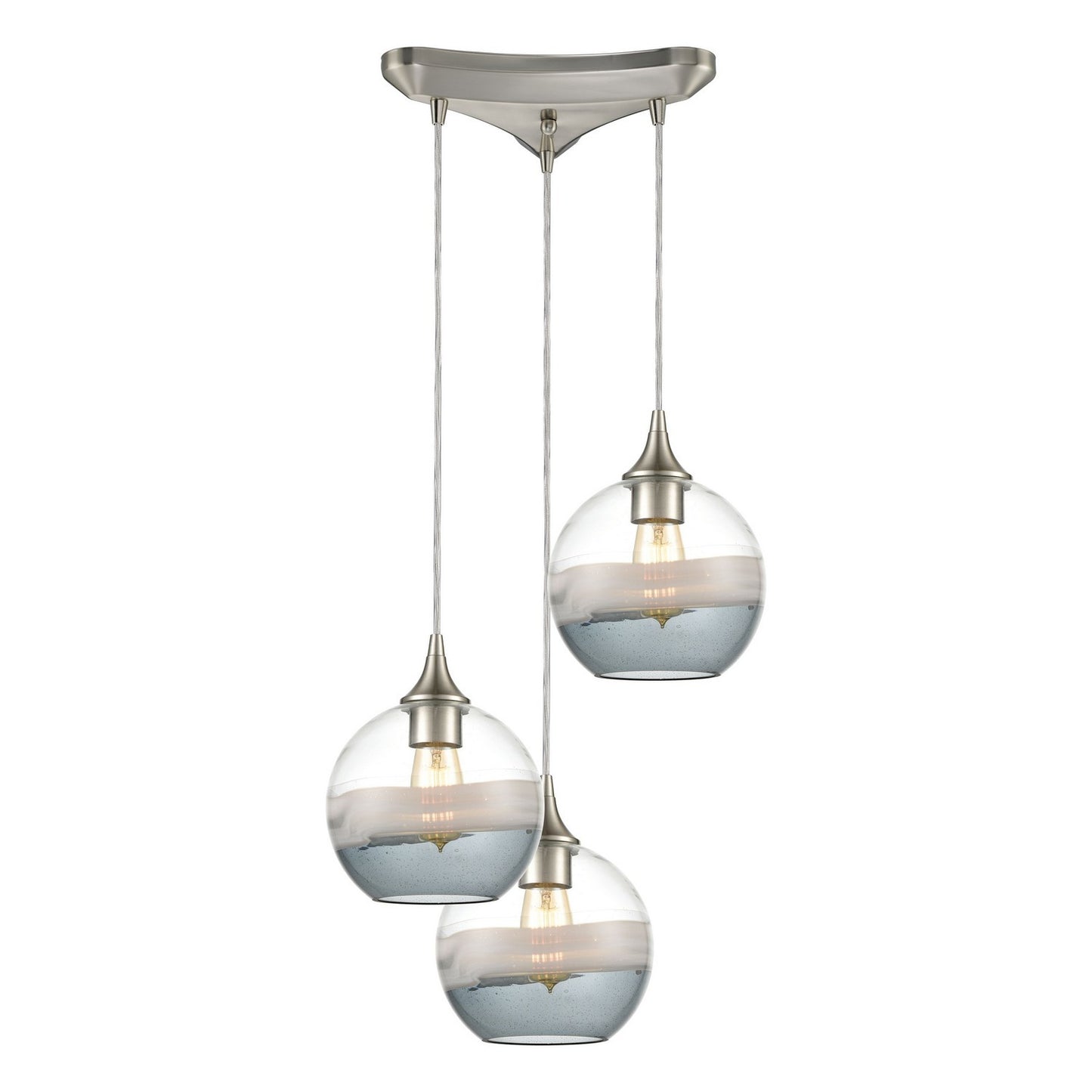 ELK Home - 25099/3 - Three Light Pendant - Sutter Creek - Satin Nickel