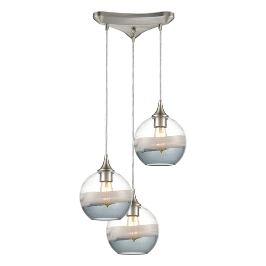 ELK Home - 25099/3 - Three Light Pendant - Sutter Creek - Satin Nickel