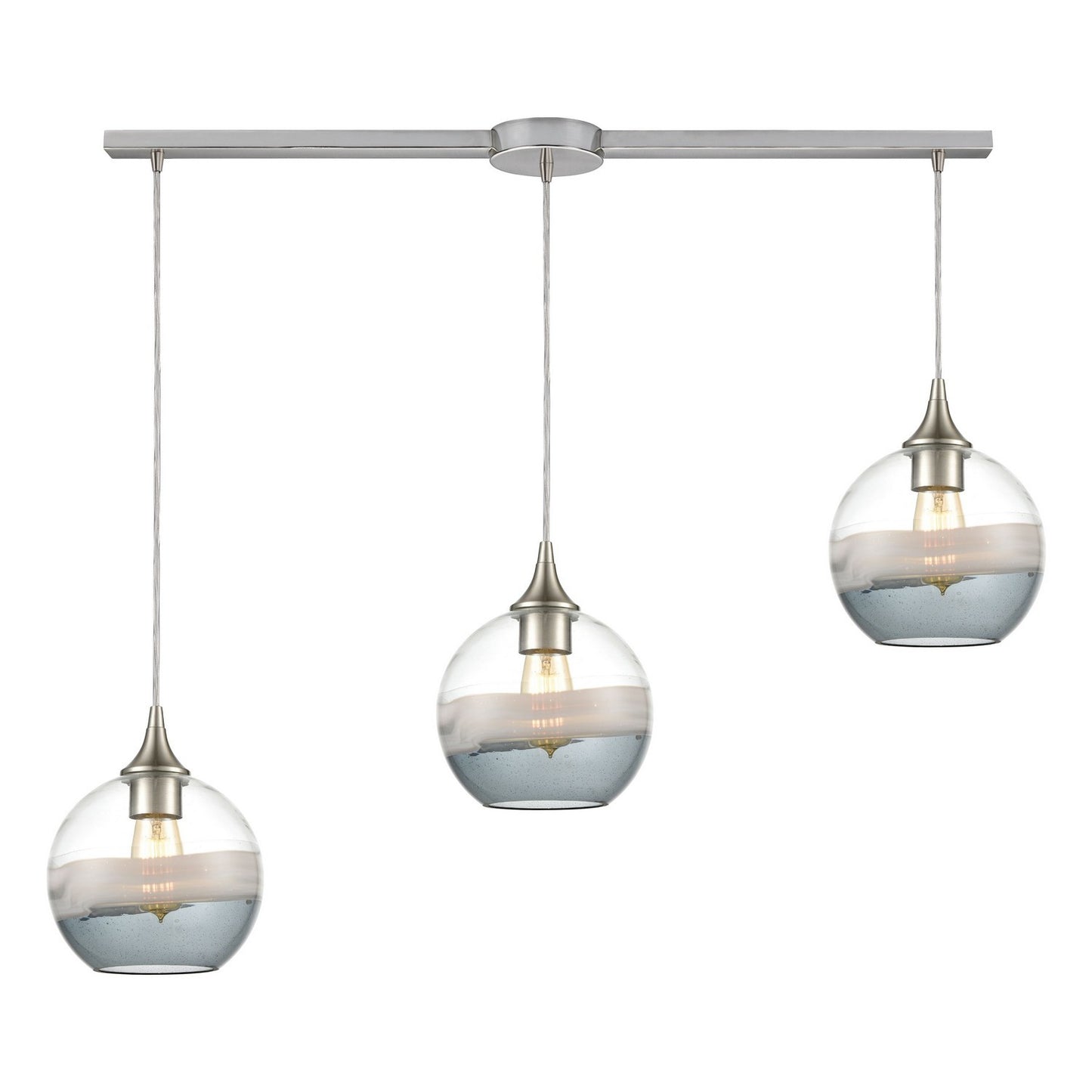ELK Home - 25099/3L - Three Light Pendant - Sutter Creek - Satin Nickel