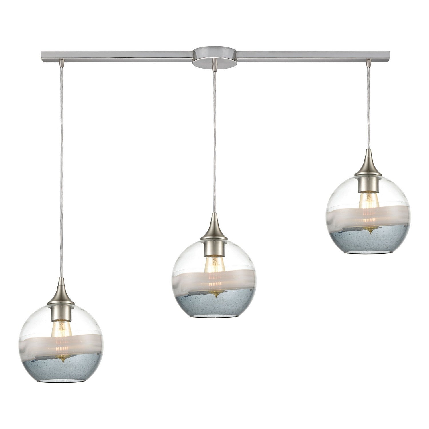 ELK Home - 25099/3L - Three Light Pendant - Sutter Creek - Satin Nickel