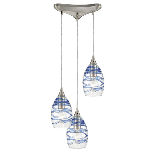 ELK Home - 31742/3 - Three Light Pendant - Vines - Satin Nickel