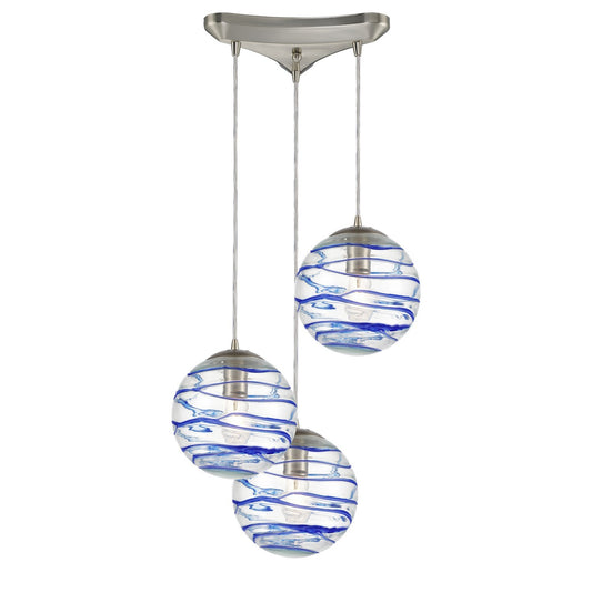 ELK Home - 31743/3 - Three Light Pendant - Vines - Satin Nickel