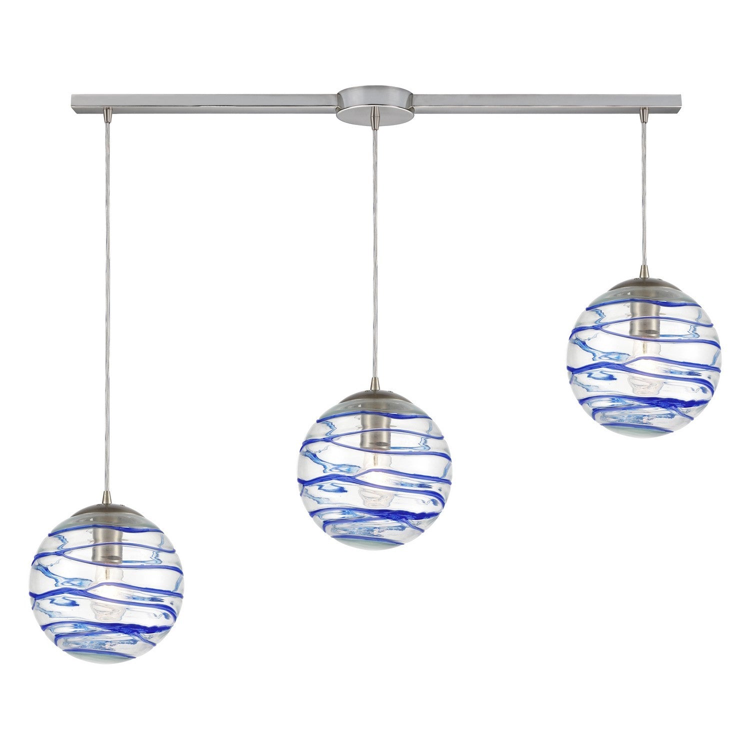 ELK Home - 31743/3L - Three Light Pendant - Vines - Satin Nickel