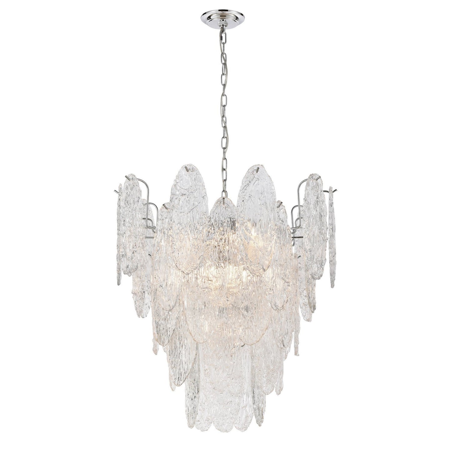 ELK Home - 32445/9 - Nine Light Chandelier - Frozen Cascade - Polished Chrome