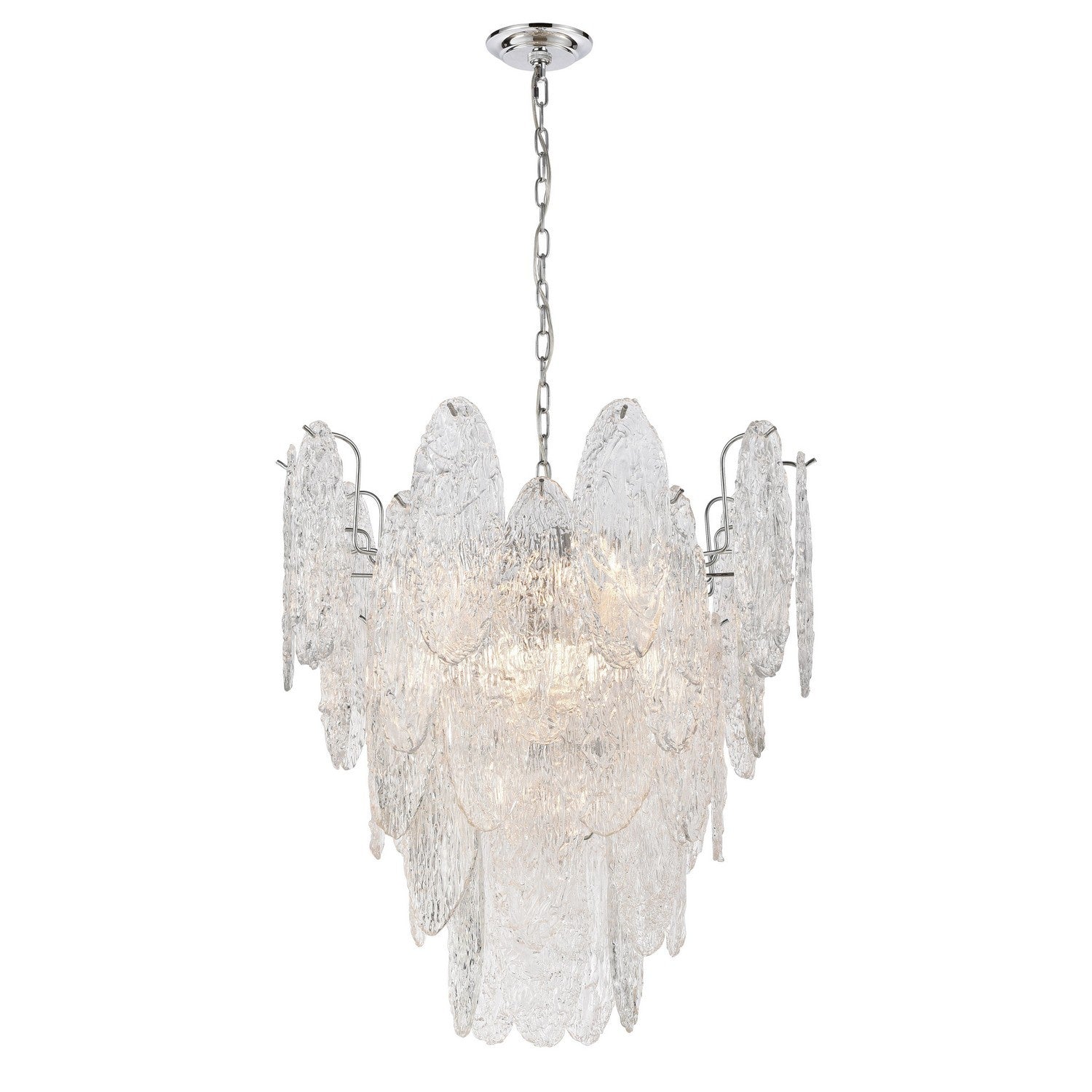 ELK Home - 32445/9 - Nine Light Chandelier - Frozen Cascade - Polished Chrome