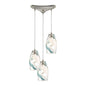ELK Home - 85211/3 - Three Light Pendant - Turbulence - Satin Nickel