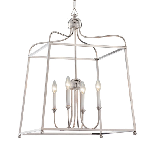 Crystorama - 2244-PN_NOSHADE - Four Light Chandelier - Sylvan - Polished Nickel