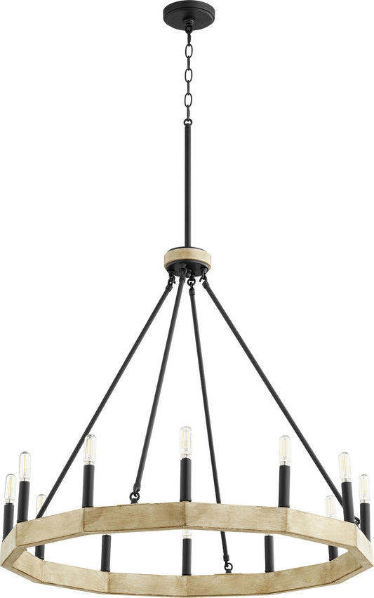 Quorum - 6189-12-69 - 12 Light Chandelier - Alpine - Textured Black w/ Driftwood finish