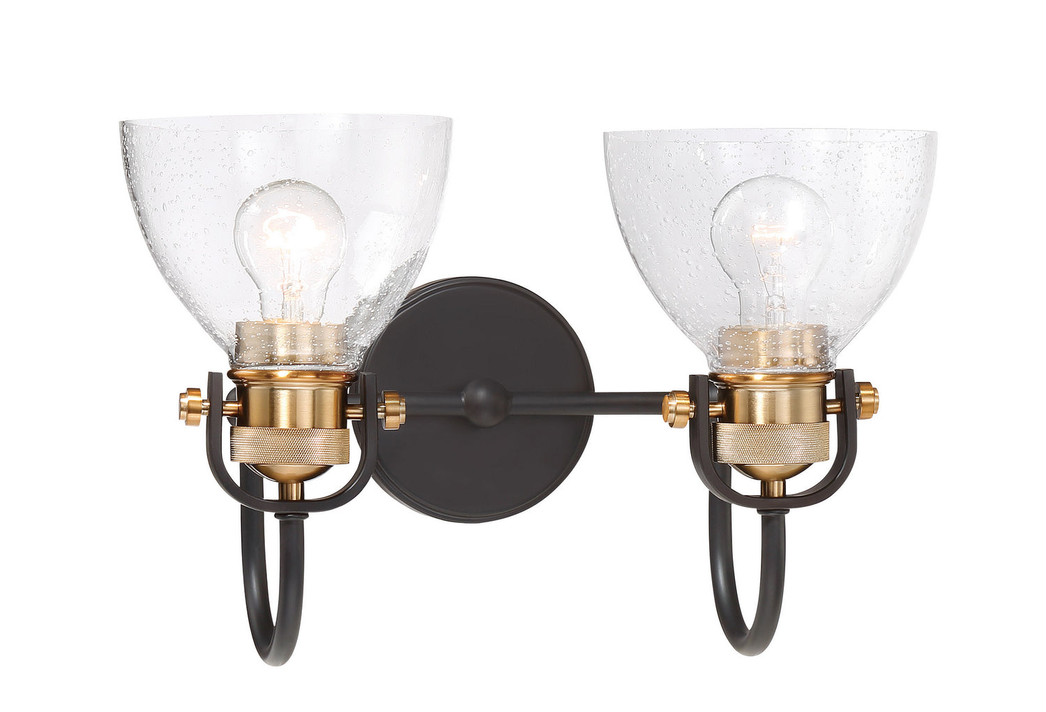 Minka-Lavery - 3362-416 - Two Light Bath - Monico - Bronze W/Natural Brushed Brass