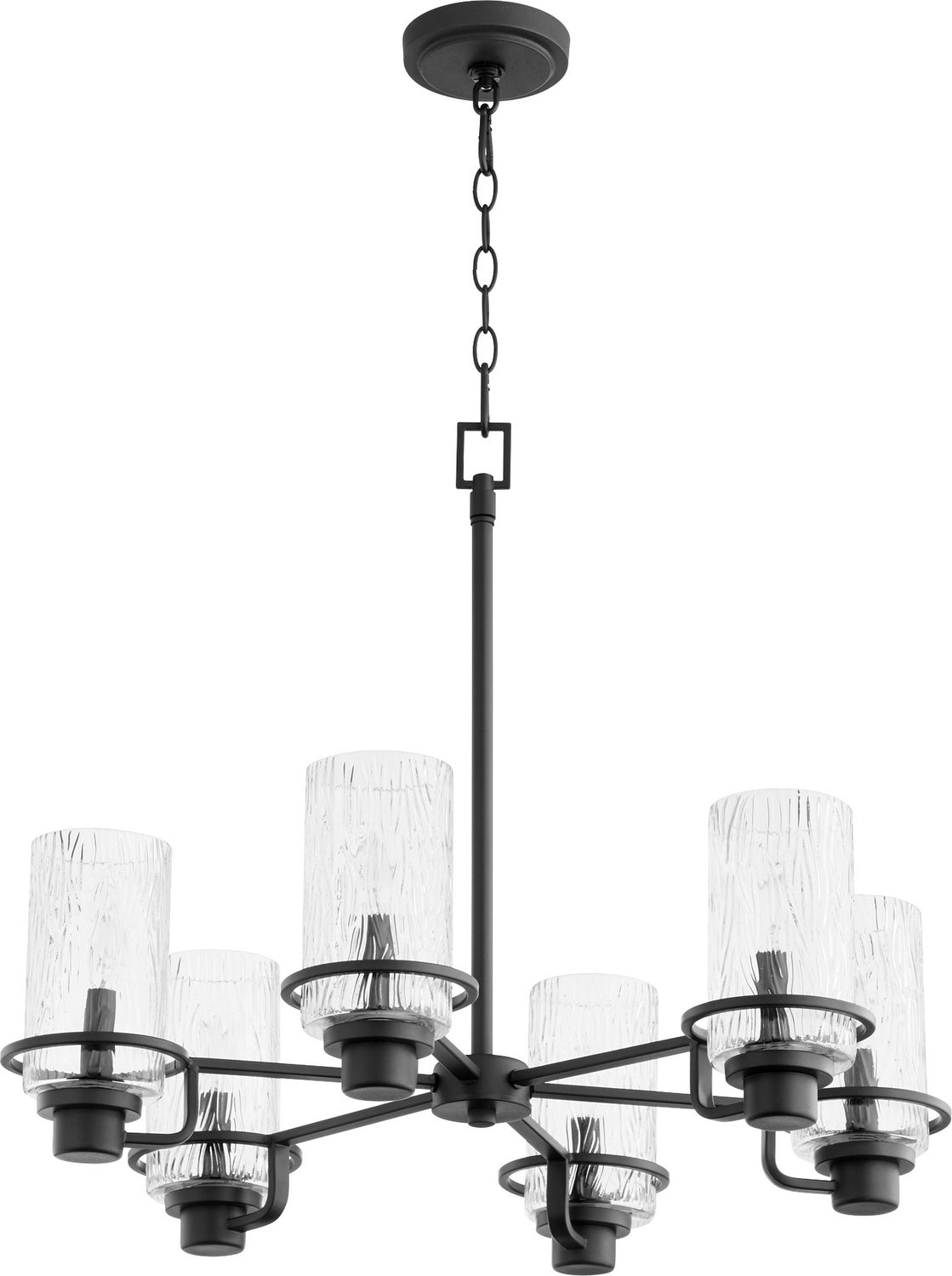 Quorum - 627-6-69 - Six Light Chandelier - Lazo - Textured Black