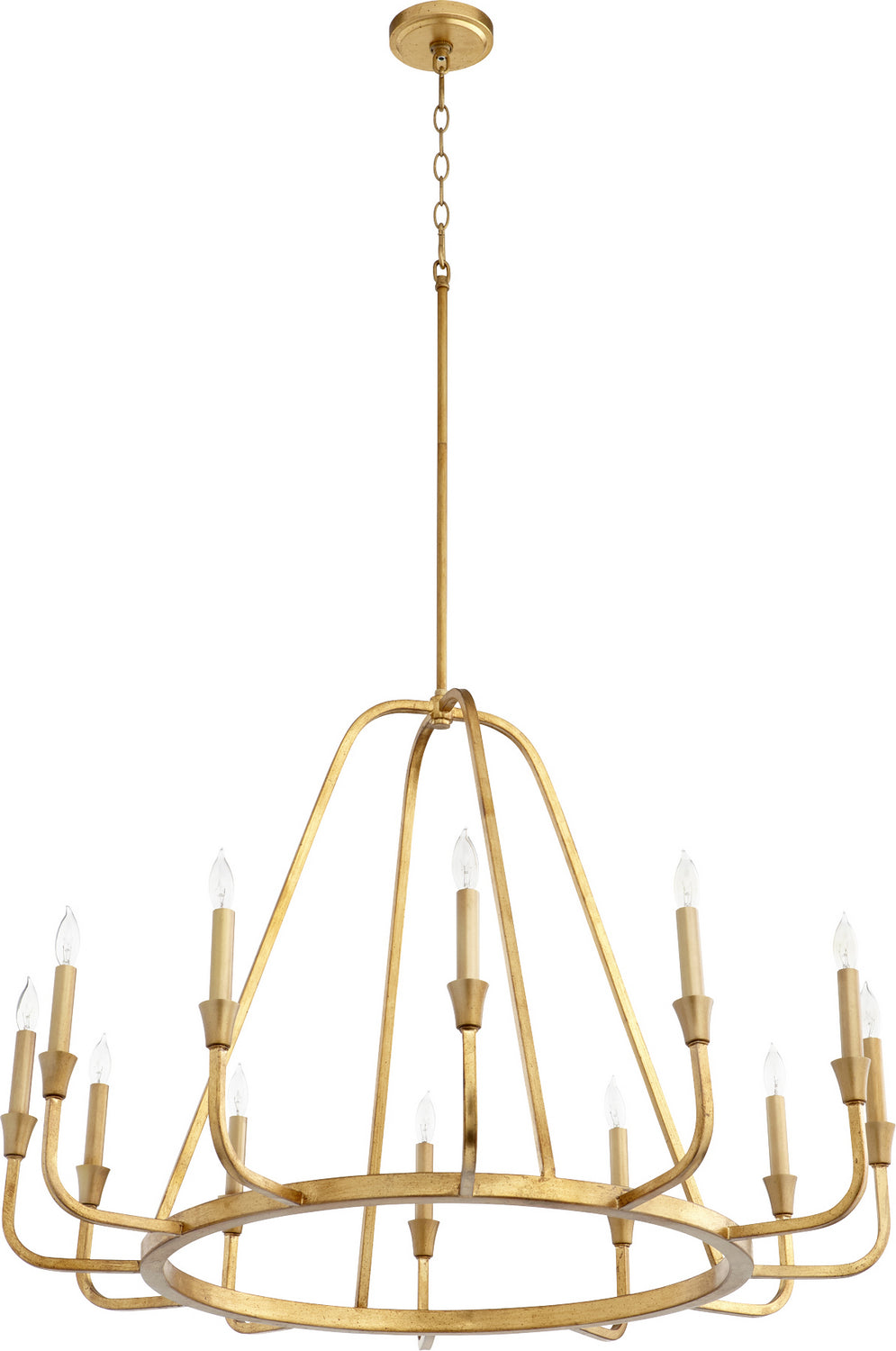 Quorum - 6314-12-74 - 12 Light Chandelier - Marquee - Gold Leaf