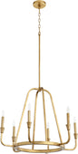 Quorum - 6314-6-74 - Six Light Chandelier - Marquee - Gold Leaf