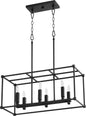 Quorum - 656-6-69 - Six Light Linear Pendant - Olympus - Textured Black