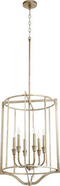 Quorum - 6814-6-60 - Six Light Pendant - Marquee - Aged Silver Leaf