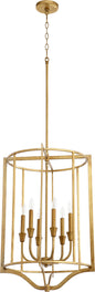 Quorum - 6814-6-74 - Six Light Pendant - Marquee - Gold Leaf