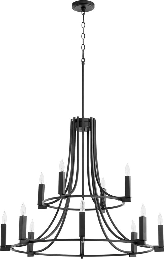 Quorum - 696-12-69 - 12 Light Chandelier - Olympus - Textured Black