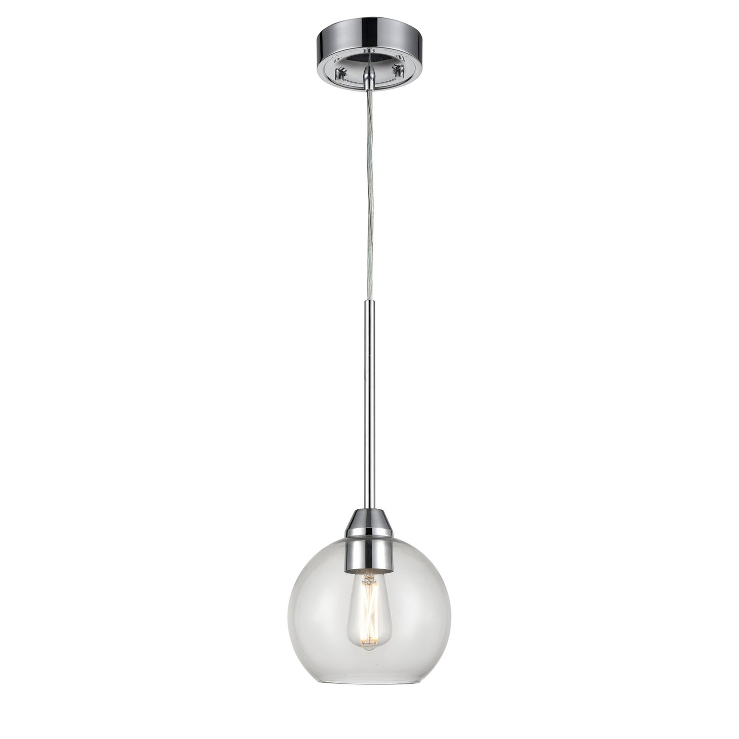 DVI Lighting - DVP34721CH-CL - One Light Mini-Pendant - Andromeda - Chrome With Clear Glass