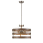 DVI Lighting - DVP41820BN+BAW - Three Light Pendant - Fort Garry - Buffed Nickel And Barnwood On Metal