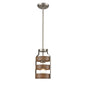 DVI Lighting - DVP41821BN+BAW - One Light Mini-Pendant - Fort Garry - Buffed Nickel And Barnwood On Metal