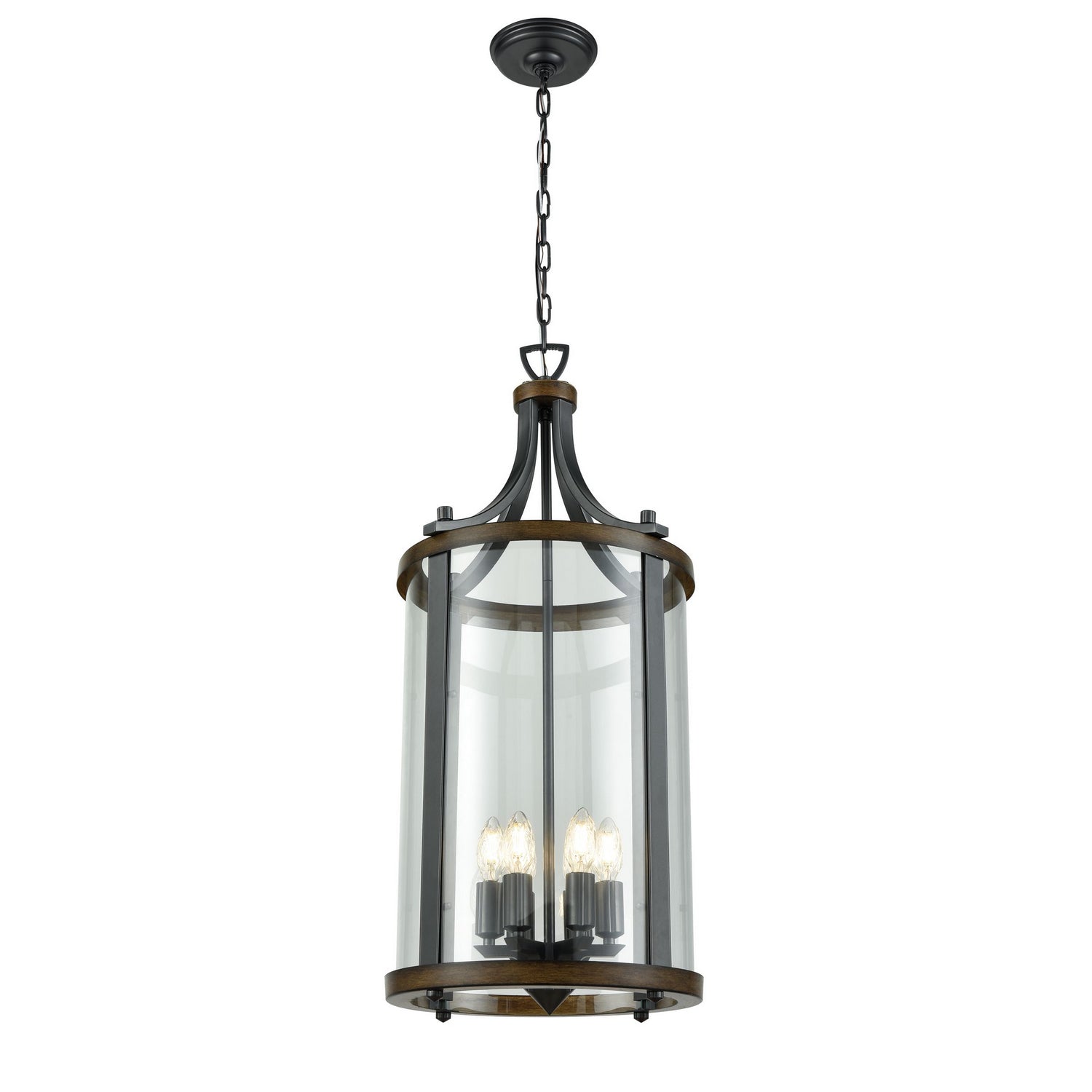 DVI Lighting - DVP4411GR/IW - Six Light Foyer Pendant - Niagara - Graphite And Ironwood On Metal