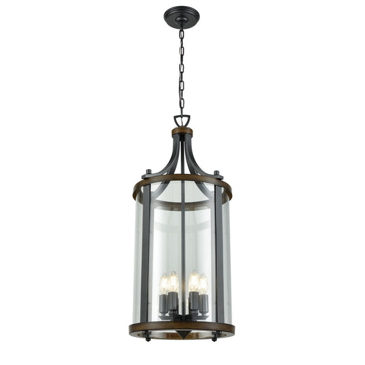 DVI Lighting - DVP4411GR/IW - Six Light Foyer Pendant - Niagara - Graphite And Ironwood On Metal