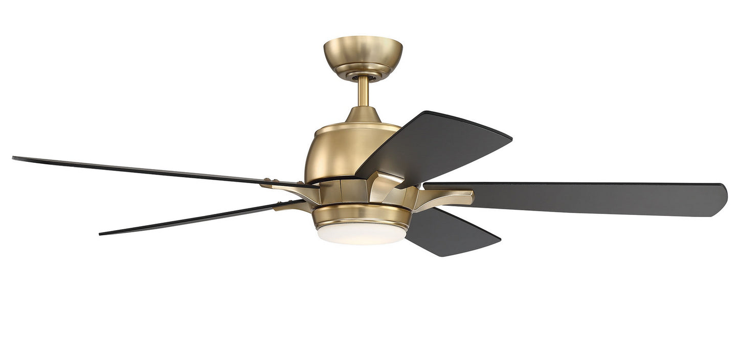 Craftmade - STE52SB5 - 52"Ceiling Fan - Stellar - Satin Brass