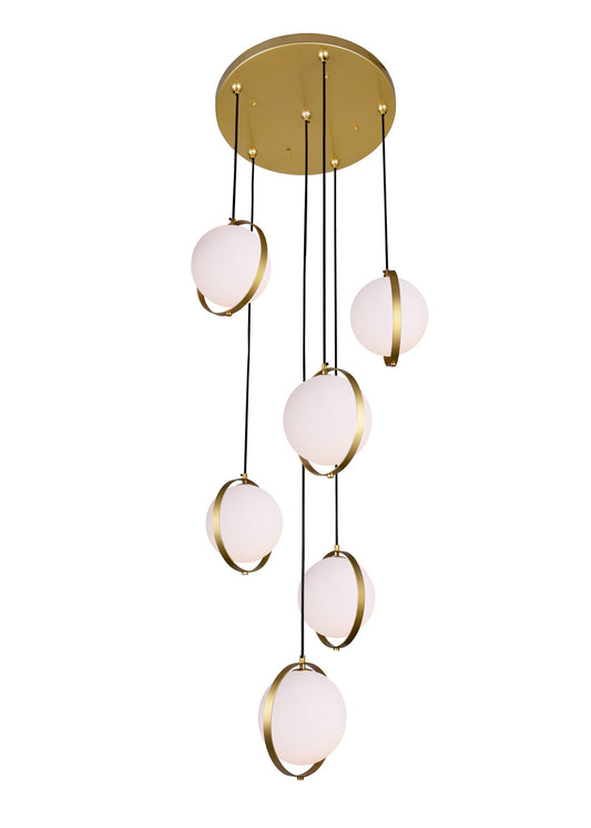 CWI Lighting - 1153P24-6-169 - LED Pendant - Da Vinci - Medallion Gold