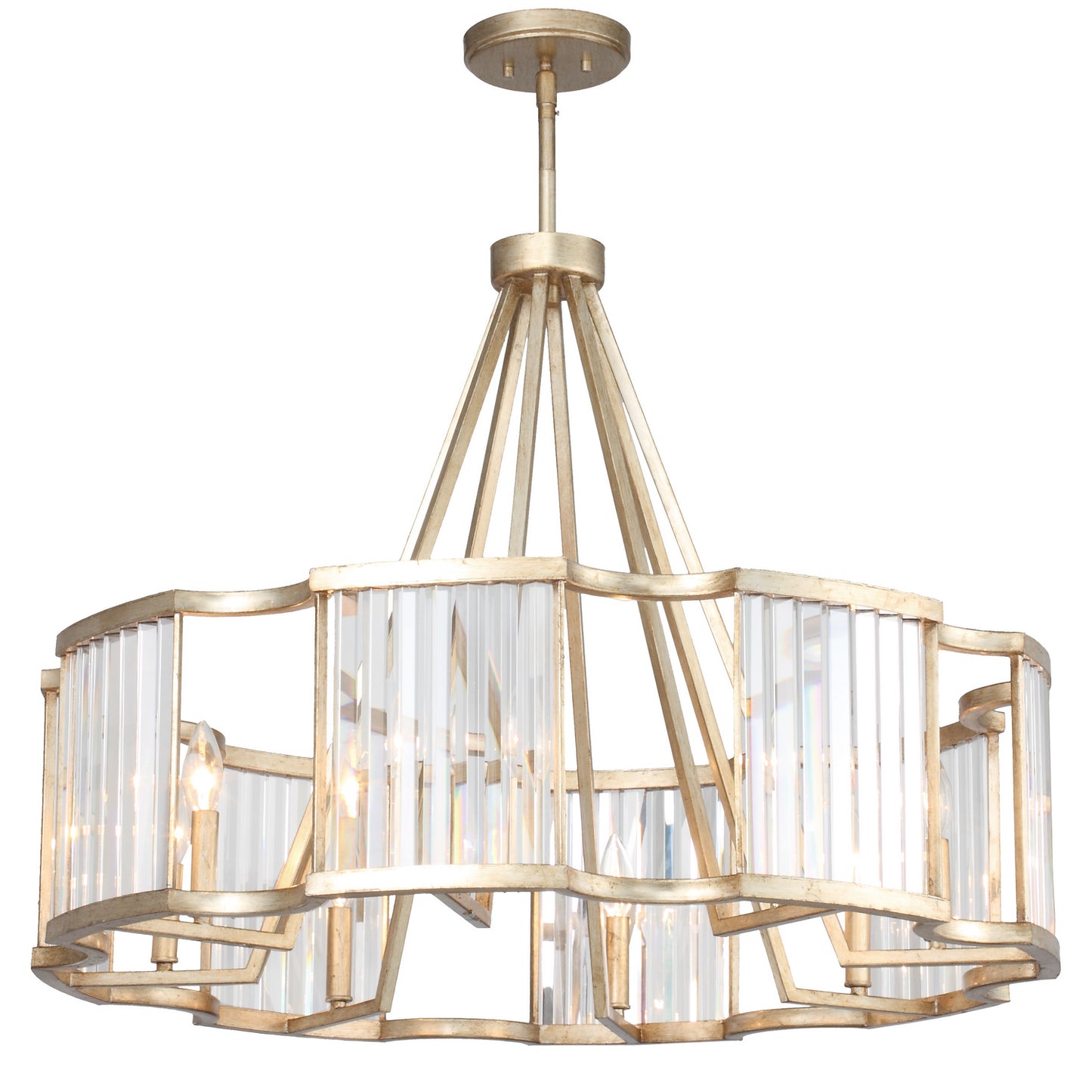 Crystorama - DAR-1018-DT - Eight Light Chandelier - Darcy - Distressed Twilight