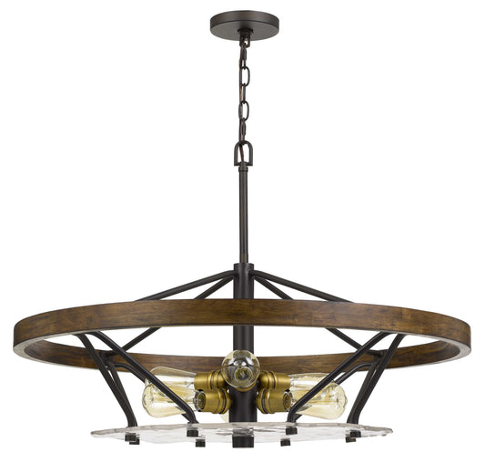 Cal Lighting - FX-3721-6 - Six Light Chandelier - Sherrill - Bronze/Wood