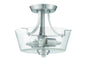 Craftmade - 41952-BNK-CS - Two Light Semi Flush Mount Convertible - Grace - Brushed Polished Nickel