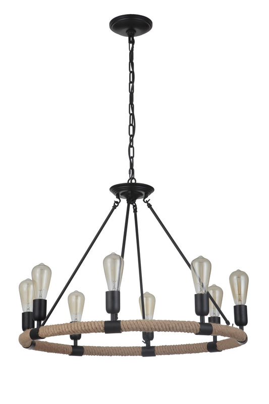 Craftmade - 51728-FB - Eight Light Chandelier - Dillon - Flat Black