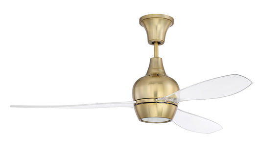 Craftmade - BRD52SB3 - 52"Ceiling Fan - Bordeaux - Satin Brass