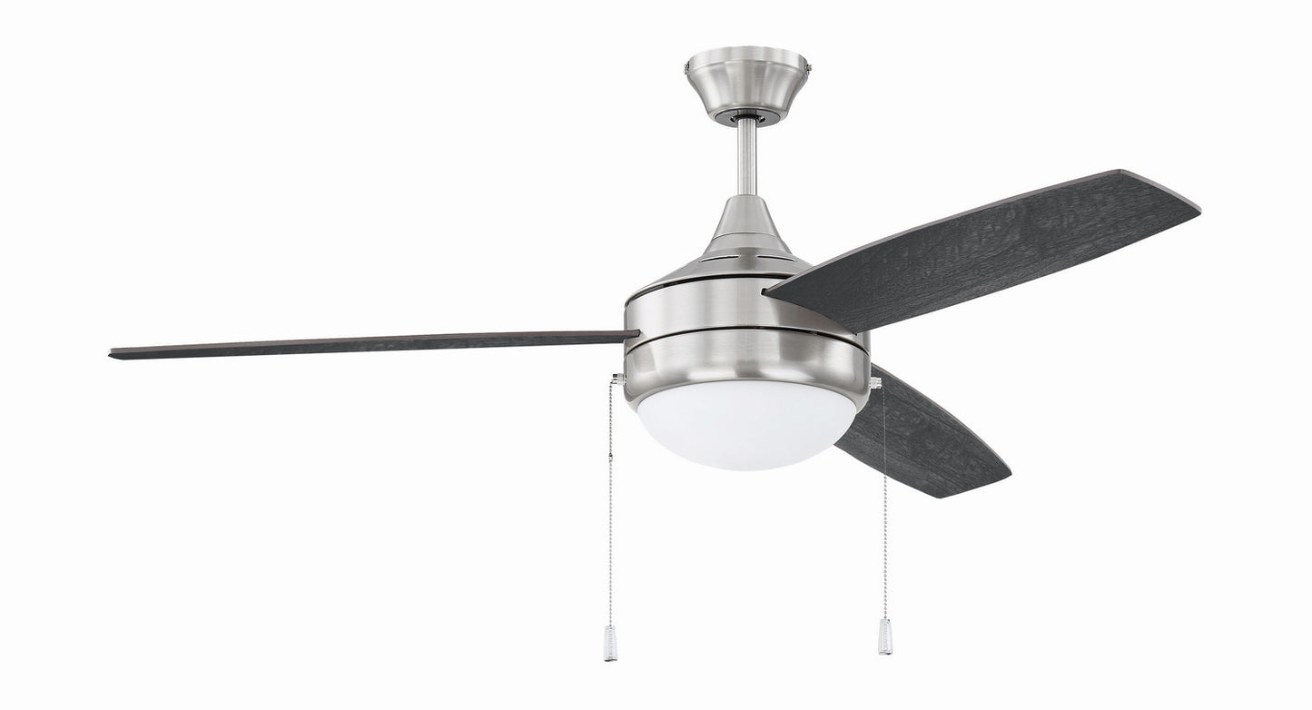 Craftmade - PHA52BNK3-BNGW - 52"Ceiling Fan - Phaze 3 - Brushed Polished Nickel