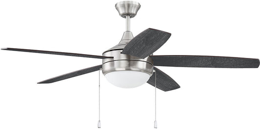 Craftmade - PHA52BNK5-BNGW - 52"Ceiling Fan - Phaze 5 - Brushed Polished Nickel