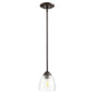 Quorum - 3069-286 - One Light Pendant - Barkley - Oiled Bronze w/ Clear/Seeded