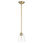 Quorum - 3122-280 - One Light Pendant - Rossington - Aged Brass w/ Clear/Seeded