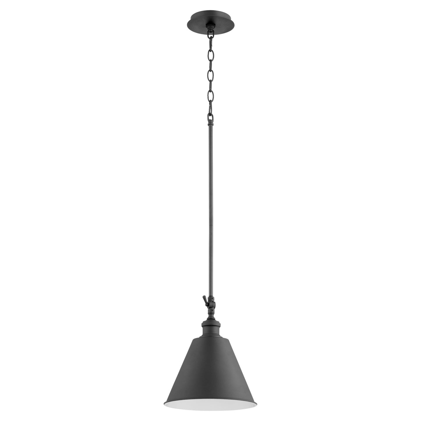 Quorum - 3391-69 - One Light Pendant - Metal Cone Lighting - Textured Black