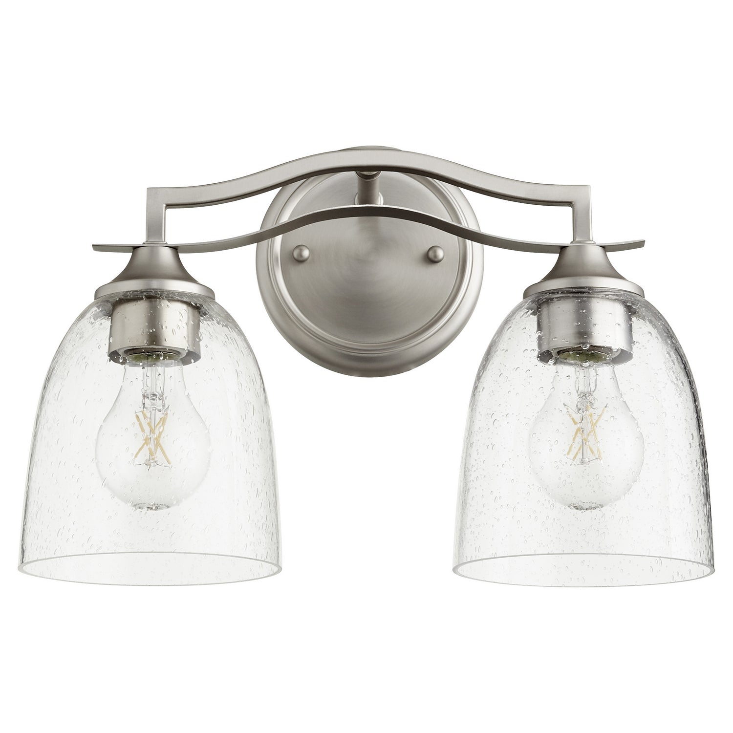 Quorum - 5027-2-265 - Two Light Vanity - Jardin - Satin Nickel w/ Clear/Seeded